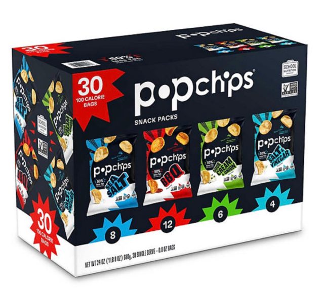 Popchips πακέτα πατατών Snack, Plainty Pack