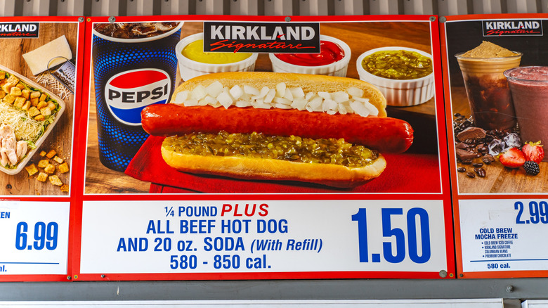 Οθόνη μενού Costco Food Court