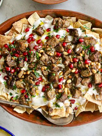 Προβολή πάνω από το hummus fatteh