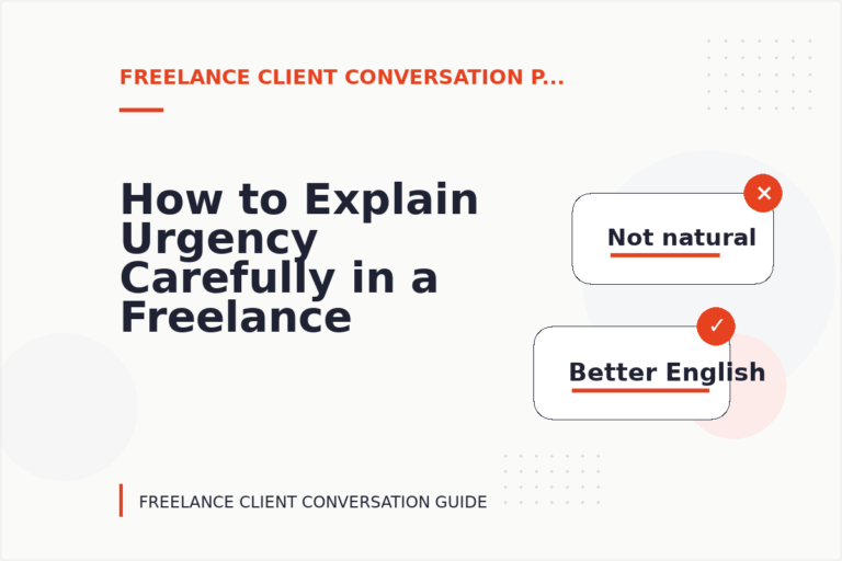 How to Explain Urgency Carefully in a Freelance Client Conversation How to Explain Urgency Carefully in a Freelance Client Conversation