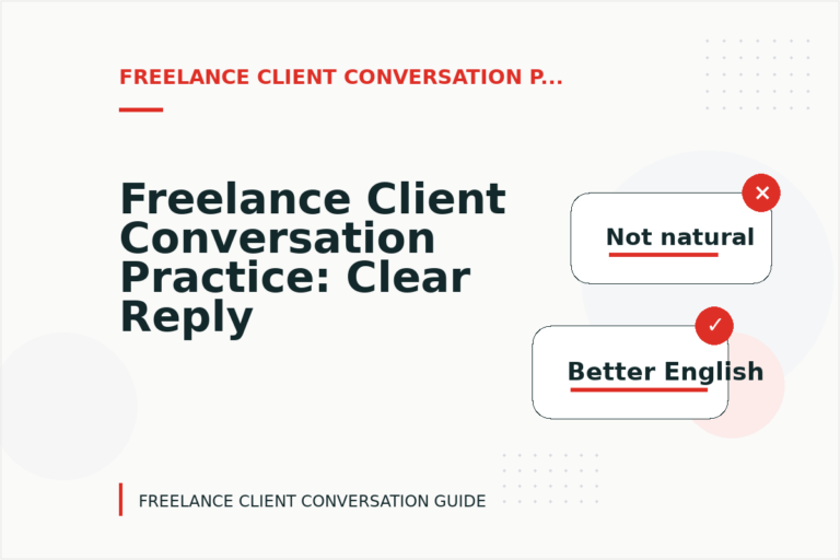 Freelance Client Conversation Practice: Clear Reply Patterns Freelance Client Conversation Practice: Clear Reply Patterns
